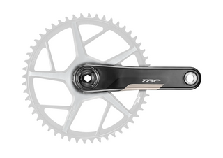`A NEW ITEM - TRP Crankset VISTAR, Mod. CK-C8000, carbon, L: 175mm, ROAD, black/silver  (Chainring NOT included)