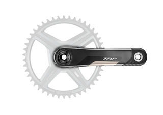 `A NEW ITEM - TRP Crankset VISTAR, Mod. CK-G8000, carbon, L: 170mm, GRAVEL, black/silver  (Chainring NOT included)
