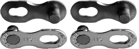 `A NEW ITEM - Connecting Link for 9/11 Speed Shimano Cues, NON Re-Usable, KMC, Card of 2, SILVER