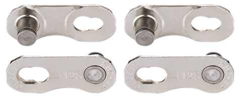 `A NEW ITEM - Connecting Link for 12/13 Speed XSL Flat & X FlatW, NON Re-Usable, KMC, Card of 2, SILVER