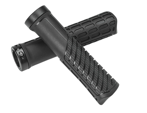 `A NEW ITEM - GRIPS  -  Lock-On Grips,  GRS material, recycled PP clamp, ID: 22.2 x OD: 32mm x L: 141.6mm