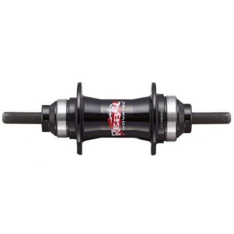 Hub Flip Flop Nutted Black 36H Sealed Bearing, 3/8" Nutted Axle.