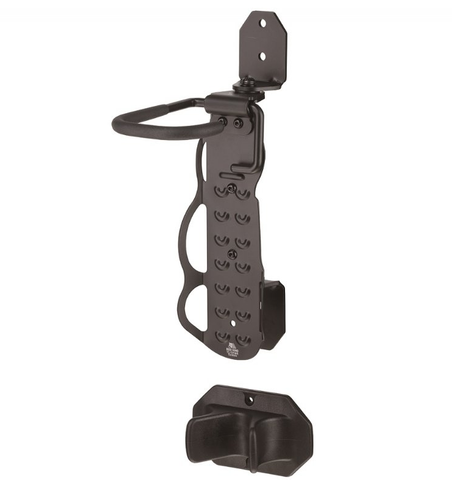 `A NEW ITEM - Bicycle Rotatable Storage Hanger, for 26-29", tire width up to 3.0", max 25kg, black, w/wheel pad