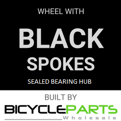WHEEL - 26" Bomb-Proof 36H Black Rim,  8/10 SPEED Q/R (135mm OLD) Sealed Novatec Black Hub, BLACK Spokes