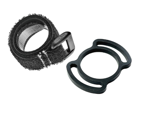 `A NEW ITEM - Storage strap, 25 x 250mm, w/velcro, w/stem spacer 28.6mm x H: 4mm, all black