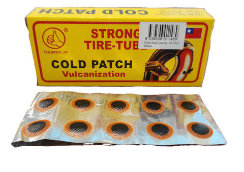 Cold Patches, 15mm, Round - Self Vulcanizing, Box of 200
