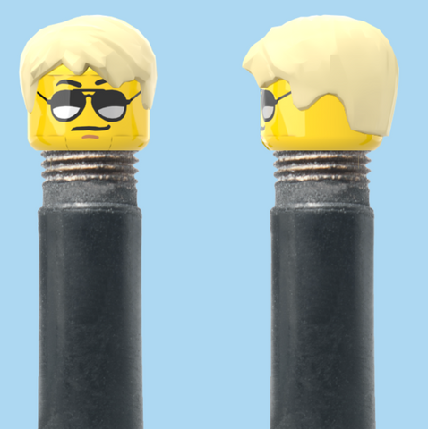 `A NEW ITEM  -  VALVE CAP, A/V, sunglasses, blonde hair, sold in pairs