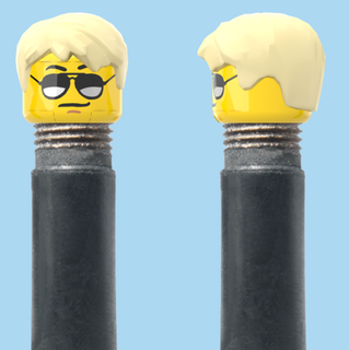 `A NEW ITEM  -  VALVE CAP, A/V, sunglasses, blonde hair, sold in pairs