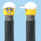 `A NEW ITEM  -  VALVE CAP, A/V, cheesy smile, sunglasses & normal smile, white hat, sold in pairs