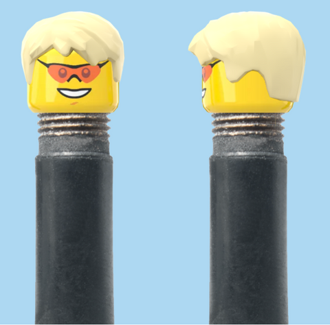 `A NEW ITEM  -  VALVE CAP, A/V, coloured sunglasses, smile, blonde hair, sold in pairs