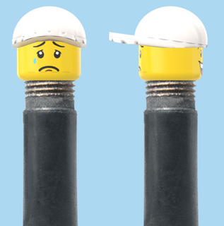 `A NEW ITEM  -  VALVE CAP, A/V, open mouth smile & sad tear face, white hat, sold in pairs