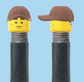 `A NEW ITEM  -  VALVE CAP, A/V, cheesy smile sunglasses & normal smile, brown hat, sold in pairs