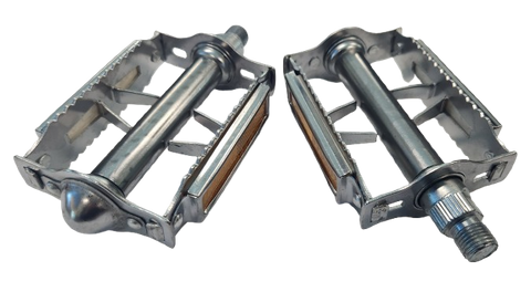 A NEW ITEM - PEDALS  1/2" Retro, Steel, SILVER