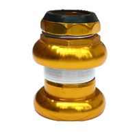Head set,alloy,1-1/8 x 26T, 25.4x34x30mm, threaded, water seal, NO LOGO, anodised  GOLD