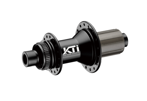 A NEW ITEM - HUB "KT" Brand - REAR - E-MTB - 12 x 148mm BOOST - Centerlock disc - 32H - Sealed Bearings - 8/11 Spd steel body and axle - Black - W/KT logo