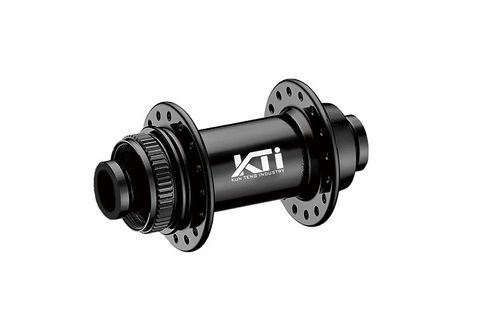 A NEW ITEM - HUB "KT" Brand - FRONT - GRAVEL - 15mm T/A (100mm OLD) - Centerlock disc - 32H - Sealed Bearings - ANOD Black - W/KT logo