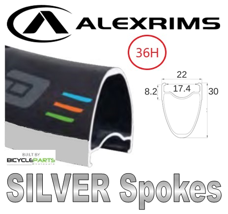 WHEEL - 700C Alex PRO30 36H W/j Black Rim,  8/11 SPEED Q/R (130mm OLD) Sealed Novatec Black Hub, SILVER Spokes