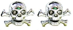 V/Cap SILVER Skull, 2 pce