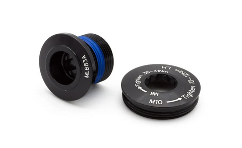 `A NEW ITEM - Bolt - Crank Bolt Alloy M18 w/Self-locking nut for FSA K-Force TeamEdition cranks Anod Black,QR-