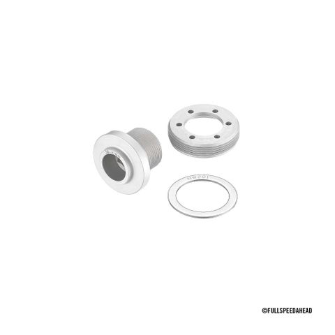 `A NEW ITEM - Bolt - Crank Bolt Alloy M18 w/Self-locking nut for FSA BB30 Modular alloy cranks Anod gray blue,QR-21