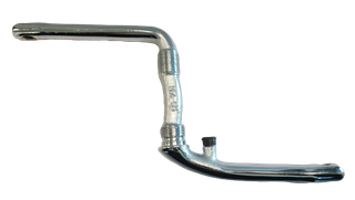 140mm - One Piece Crank With Pivot - Chrome Plated Steel, Silver