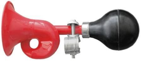 HORN - Flugel, Steel, 185mm Long, Fits All Standard Handlebars, Red, Clean Motion