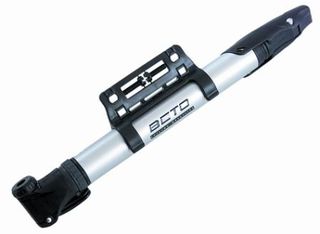 MINI PUMP  Beto ALLOY, w/swivel head, pivoting T handle, w/brkt, reversible to suit F/V or A/V