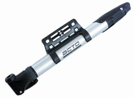 MINI PUMP  Beto ALLOY, w/swivel head, pivoting T handle, w/brkt, reversible to suit F/V or A/V