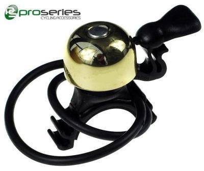 Bell, Flick type, Mini size, BRASS top, 23mm, With 2 x "o" rings for bar size 19.2 -31.8mm, Display card