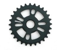 CHAIN RING - Defiant, 24mm Hole with Two Adaptors to Create 19mm or 22mm Hole, 28T, BLACK