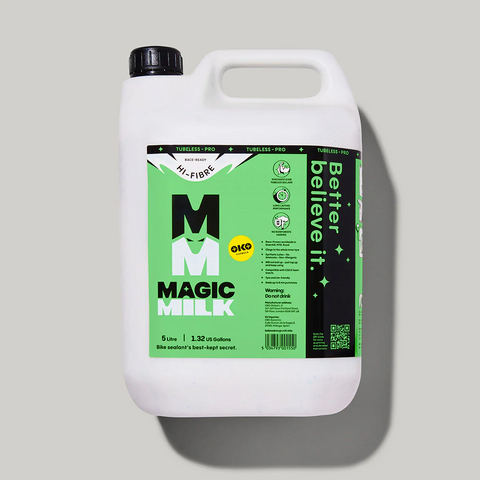 A NEW ITEM - TUBELESS SEALANT - Magic Milk Hi-Fibre Tubeless Pro, Tyre Sealant, 5 litre Bottle