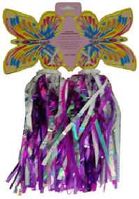 STREAMERS  Laser Finish with Sequins, SILVER PURPLE (Butterfly)