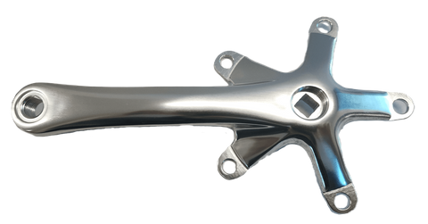 130mm BCD & 175mm Length - Right Crank Arm - Polished Silver Alloy