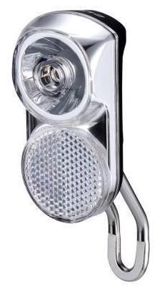 Dynamo Head Light,  D-Light, 0.5W LED, alloy, bolt on fork mount, w/ switch, w/ reflector