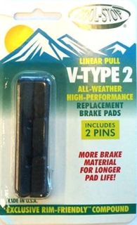 BRAKE PADS - KOOL STOP  V2 TYPE INSERT BLACK  KSV2B