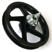 Sorry temp o/s arriving late May    PLASTIC WHEEL  12" Rear, Freewheel, BLACK  ( freewheels to fit are 16T and above)