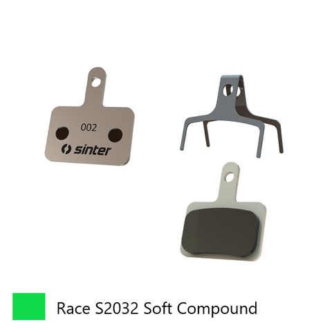 BRAKE DISC PADS - MTB & ROAD premium RACE pads (extra bite), GREEN, Shimano B type/Tektro/TRP Deore BR-M575/BR-M525/BR-M515/BR-T615/LX BR-T675 etc  Quality Sinter product Made in Slovenia