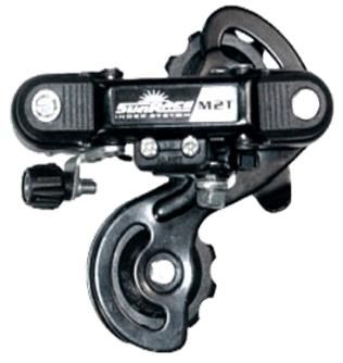 REAR DERAILLEUR - 6/7 Speed, Short Cage, Indexed, w/o bracket, Black