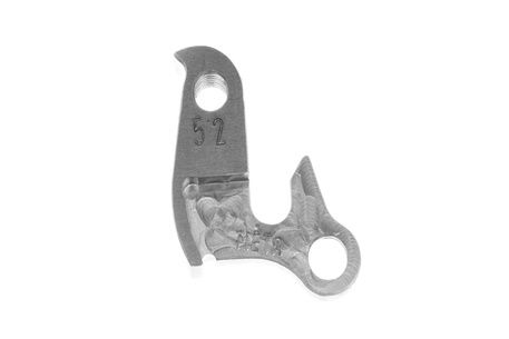 META CNC DERAILLEUR HANGER  - Model 52, Material 6061 T651 Aviation Aluminium, CNC Machined, Silver,  WHEELER, HARO, KHS, MERIDA, FALCON,
OPTIMA, SARACEN, TREK, CUBE
