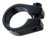 SEAT POST CLAMP  25.4  Alloy with Lip, BLACK