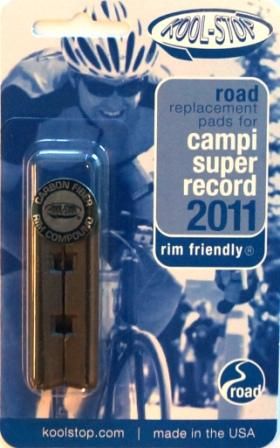 BRAKE PADS - KOOL STOP  SUPER RECORD INSERT CARBON FIBRE  KSSRCF