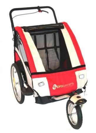 Bicycle Trailer/Jogger RED, Steel Frame.  NEW UPGRADED w/swivel & lock in front wheel 40kg max weight