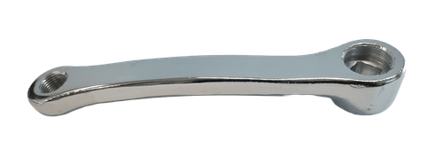 152mm - Left Diamond Taper Crank Arm - 30mm Offset, Silver Chrome Plated Steel