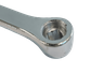 152mm - Left Diamond Taper Crank Arm - 30mm Offset, Silver Chrome Plated Steel