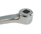 152mm - Left Diamond Taper Crank Arm - 30mm Offset, Silver Chrome Plated Steel