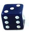 VALVE CAP DICE BLUE 15mm A/V