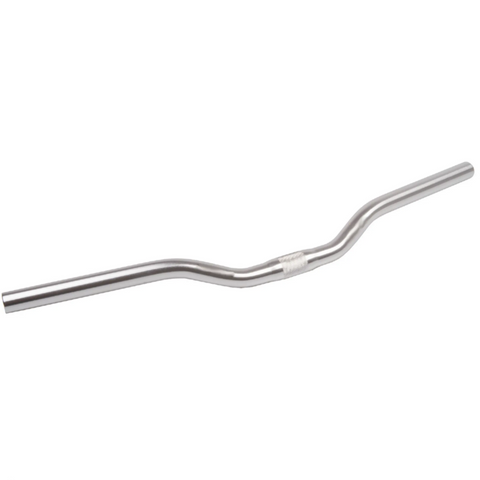 `A NEW ITEM - HANDLEBAR  25.4mm, 68cm Wide, 40mm Rise, Alloy  SILVER