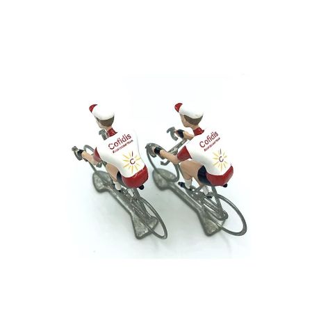 FLANDRIENS Models, 2 x Hand painted Metal Cyclists, Cofidis 2020