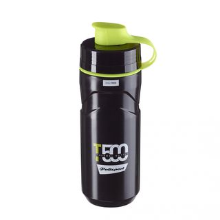 WATER BOTTLE  "convertable THERMAL Bottle 500/650ml" high tech",  Screw-On Cap,  - Quality Polisport product  BLACK/LIME GREEN