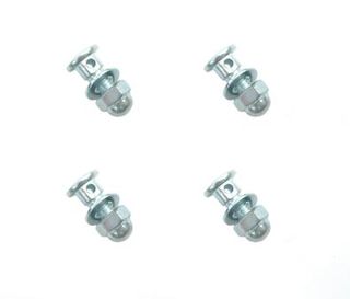 ANCHOR BOLT & NUT - M5, Dome Nut, Alloy, SILVER (Bag of 4)